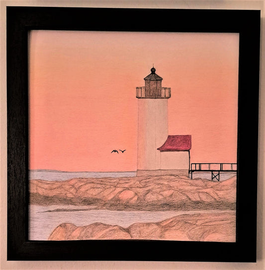 8" x 8" Manchester-By-The-Sea Lighthouse