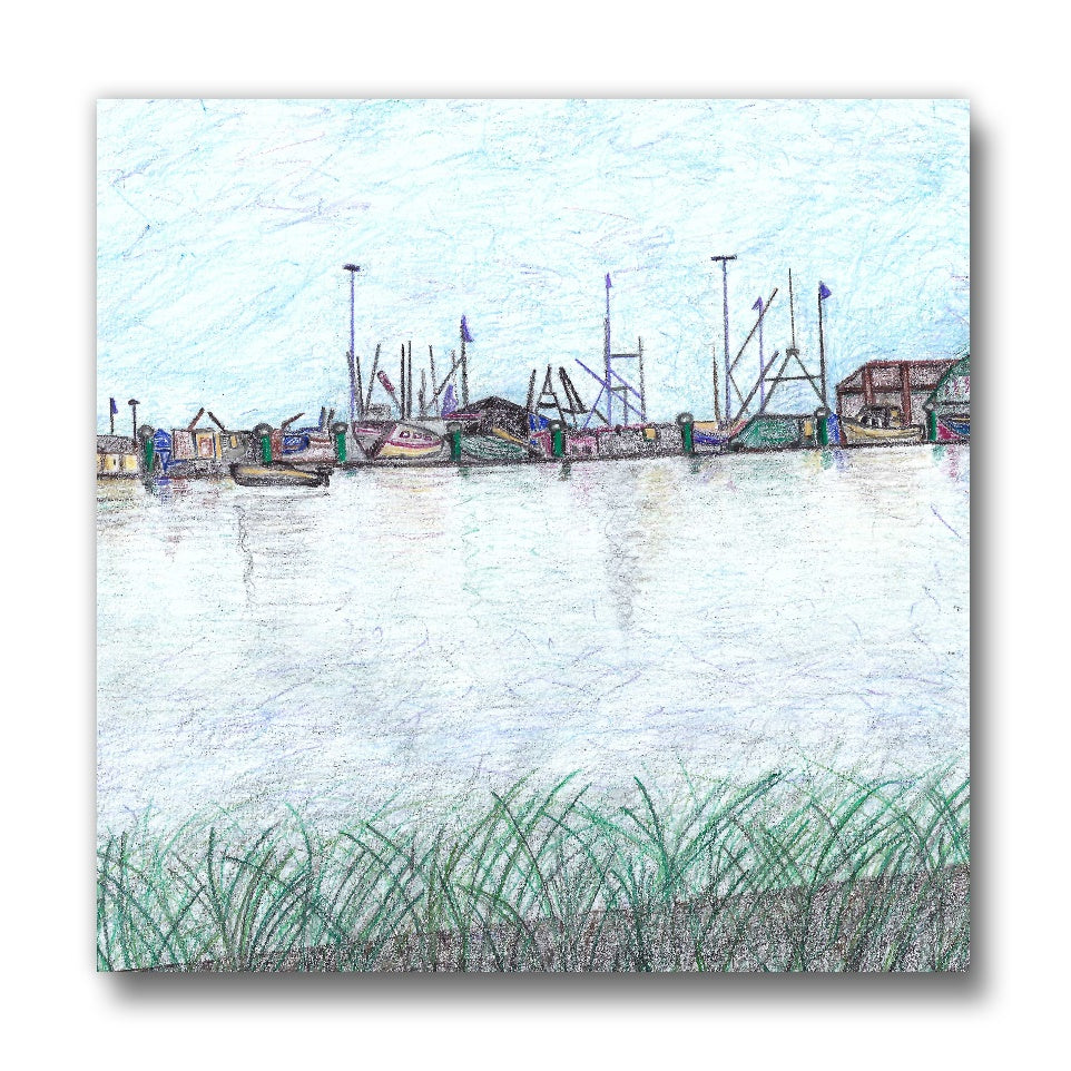 2.5" x 2.5" Provincetown harbor from the bay